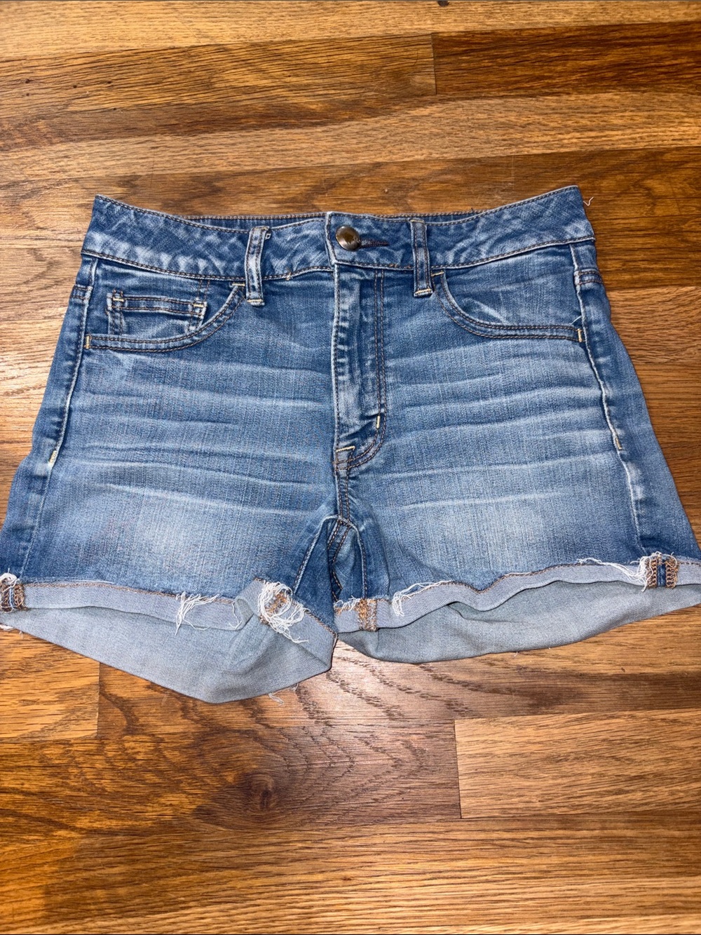 American Eagle hi-rise shortie Jean shorts